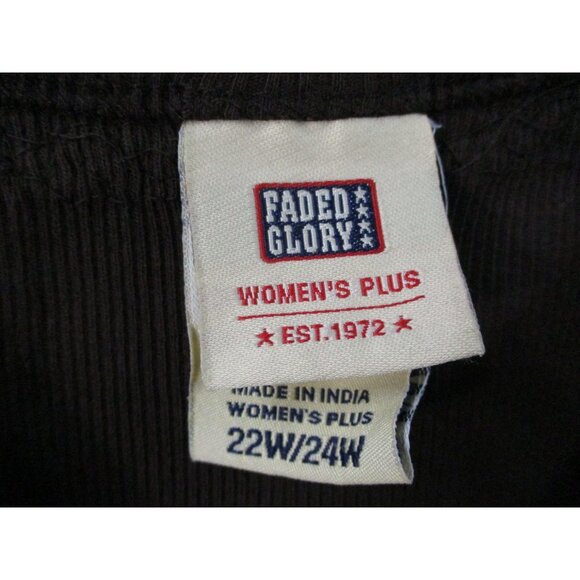 Faded Glory Womens Plus Embellished Brown Tank Top 22W/24W 100% Cotton - Picture 2 of 9